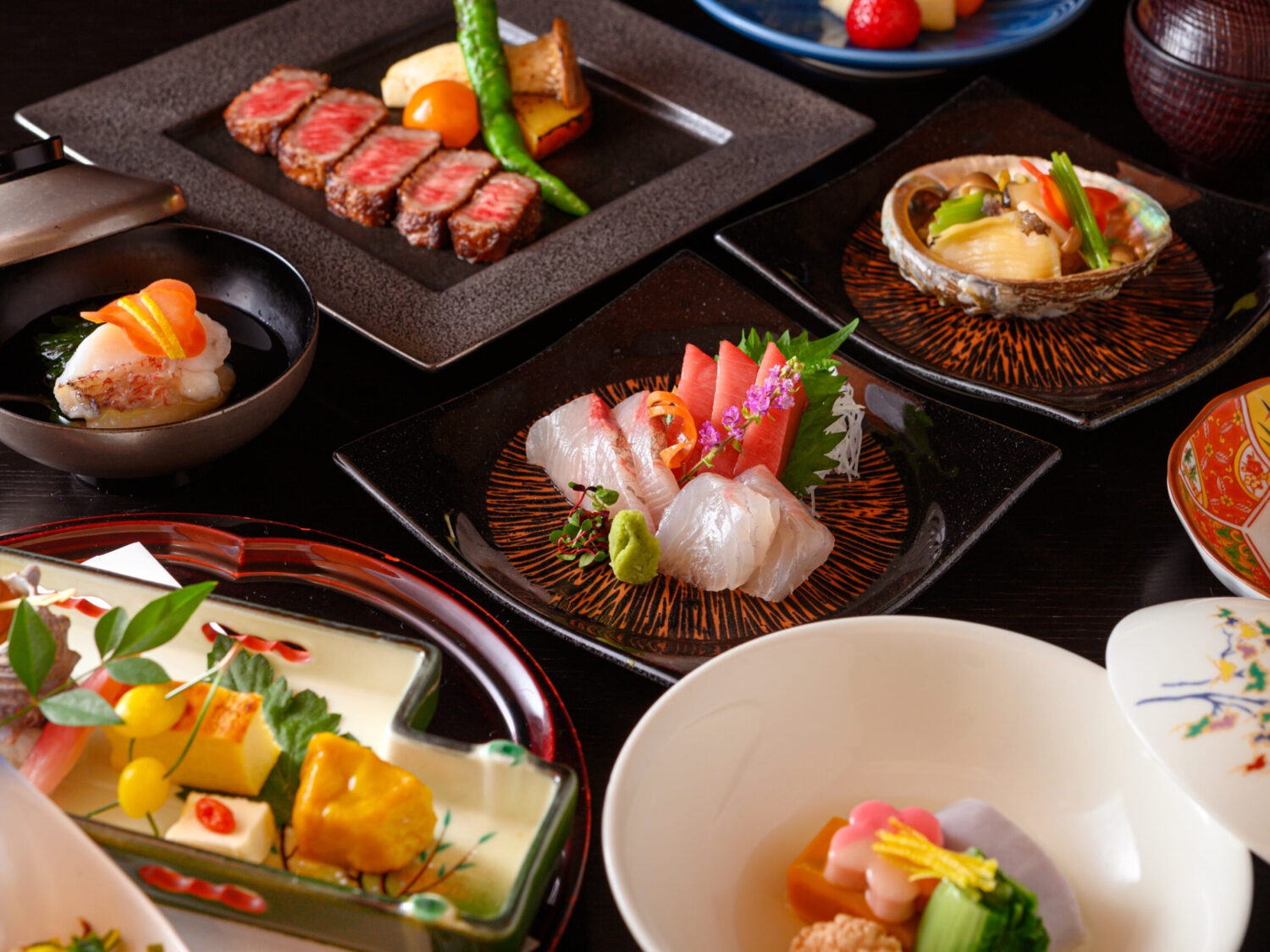 【花会席】季節の会席料理　13,200円　～季節のお料理と黒毛和牛サーロインをお愉しみいただけます～ イメージ